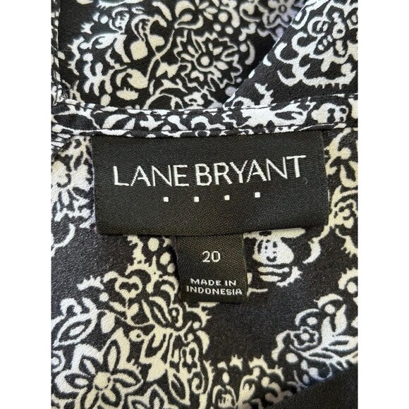 Lane Bryant Sleeveless V-Neck Top in Black / White - Size 20 - Picture 4 of 6
